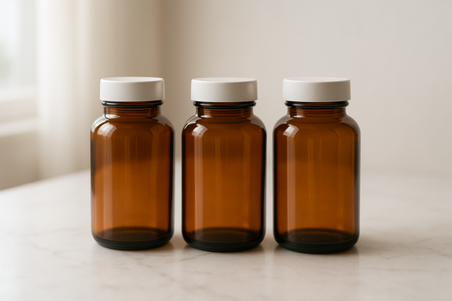 Drei Supplement-Fläschchen nebeneinander: Glucotex, GlucoTrust und CelluCare im Vergleich